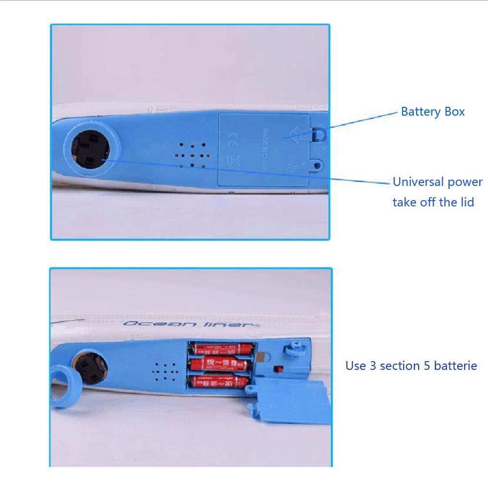 Wenini Xapunk Colorful Ocean Liner Cruise Ship Boat Electric Flashing Led Light Sound,50X13X5 Cm/19.7X5.1X2 In, Cannot Placed In Water, Cannot Float On Water