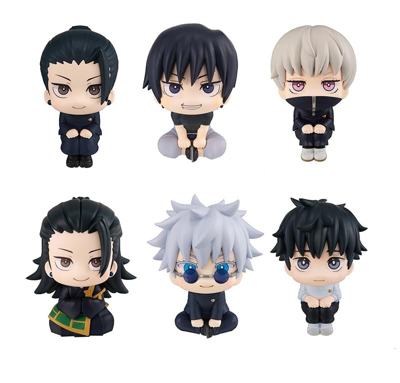 Puruuige 6pcs Okkotsu Yuta/Inumaki Toge/Fushiguro Megumi/Geto Suguru Figures Anime Q Version Okkotsu Yuta Figurine 3.93'' Look U