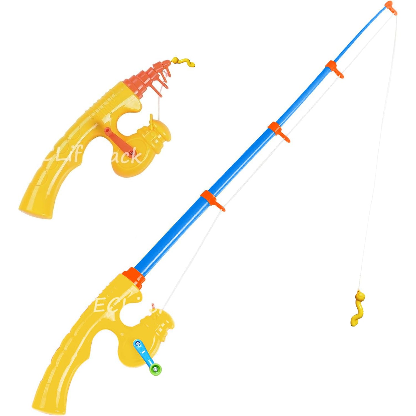 Cozybomb™ Magnetic Fishing Toy Pole 2 Pack For Replacement - No Fishes Are Included - Bathtime Carnival Toddler Education Teaching - Fishing Poles Rod (X-Large)