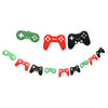 Video Game Controller Banner - Birthday Party Supplies - Game Themed Birthday Garland - Pre-Assembled (Red, Black, Green)