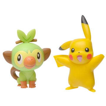 Pokemon New decorative replica blade and Shield Battle Action Figure 2 Pack - Pikachu and Grookey 2-Inch Figures