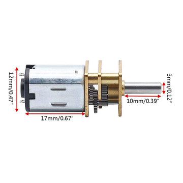 Augiimor 2PCS DC 6V 3000RPM Speed Reduction Motor N20 3mm Shaft Mini Metal Gearwheel Gear Motor with Full Metal Gearbox Micro Mo