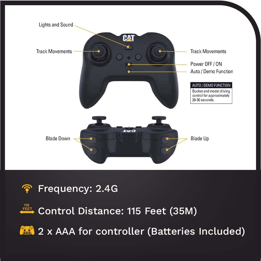 Diecast Masters RC Truck CAT 950M Wheel Loader | Fully Functional Radio Control Tractor Truck | 1:24 Scale Model Remote Control
