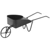 SAFIGLE Miniature Dollhouse Vintage Iron Wheelbarrow, Black Metal Tiny Barrow for Diy, Decoration, Photography Props, 4.92x1.77x