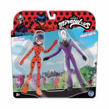 Bend-Ems - Miraculous Transformation Pack Miraculous Superheroes Flexible Action Figures Poseable Bendable Toys For Kids Toy Gif