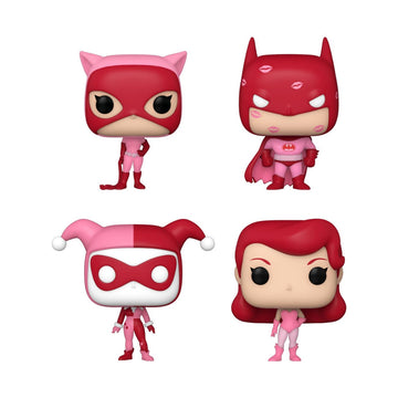 Funko Batman The Animated Series Pocket Pop! 4 Pack Happy Valentine'S Day Heart Shaped Gift Box