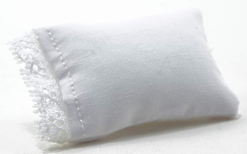 Dollhouse Miniature White Pillow