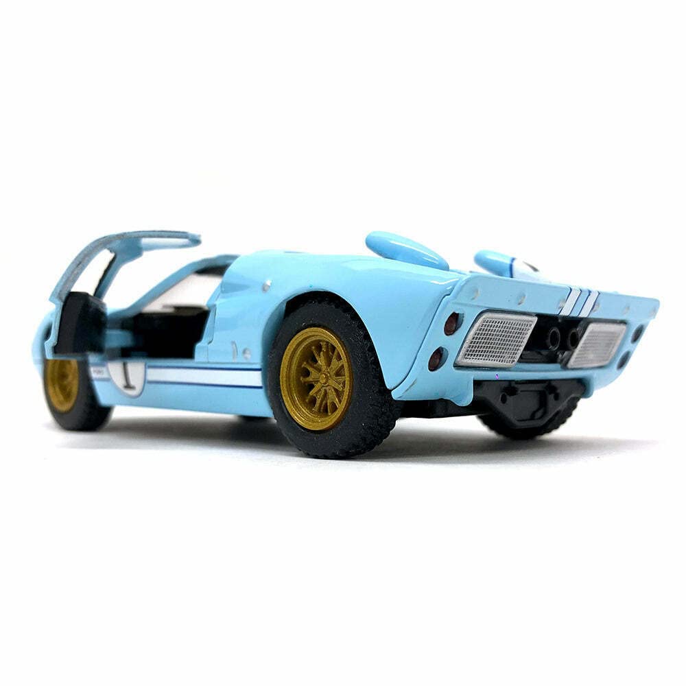 KiNSMART 1:32 Scale Die Cast Metal Model Toy - 1966 Ford GT40 MKII Heritage Edition - 5" - Blue/Black