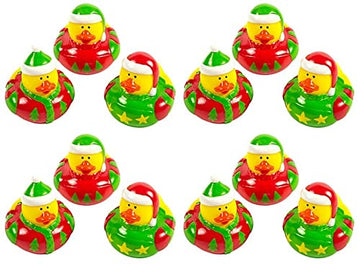 Happy Deals ~ Ugly Sweater Rubber Ducks | 12 Pack | Christmas Duckies