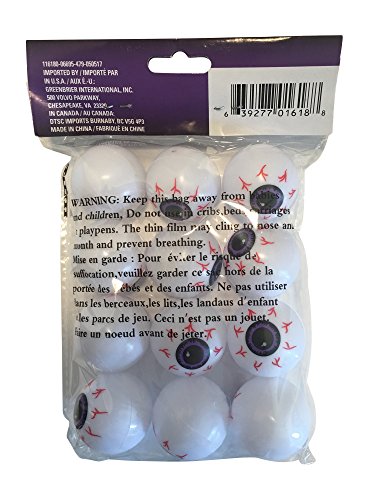 12 Plastic Eyeballs (3 Packs)