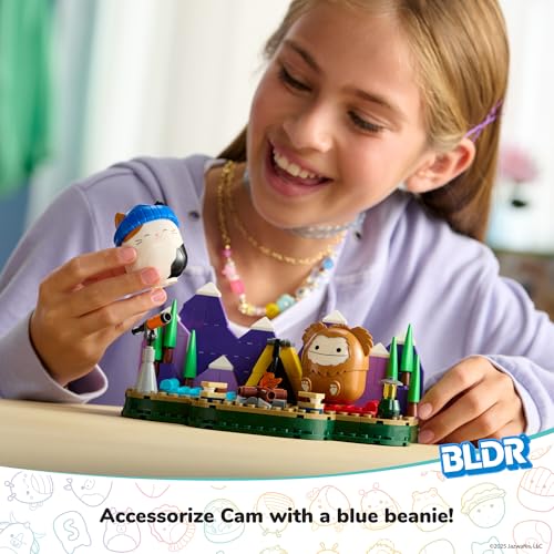 Bldr Squishmallows Benny And Cam'S Outdoor Adventure Building Set - Cam The Cat And Benny The Bigfoot Buildable Figures - Squish