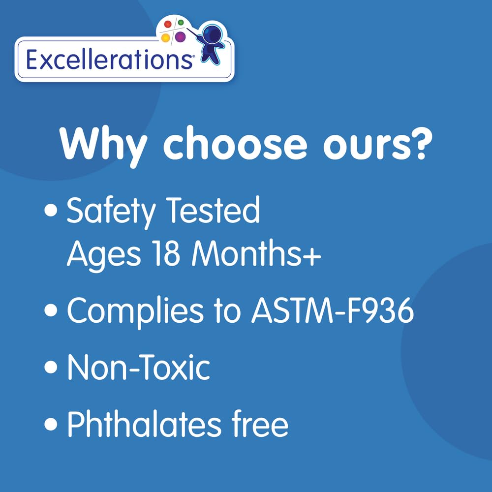 Excellerations Construction Toys, STEM Building Toys, Blocks, Builders, Connection Toys, Ages 18 Months and up, Preschool Manipu