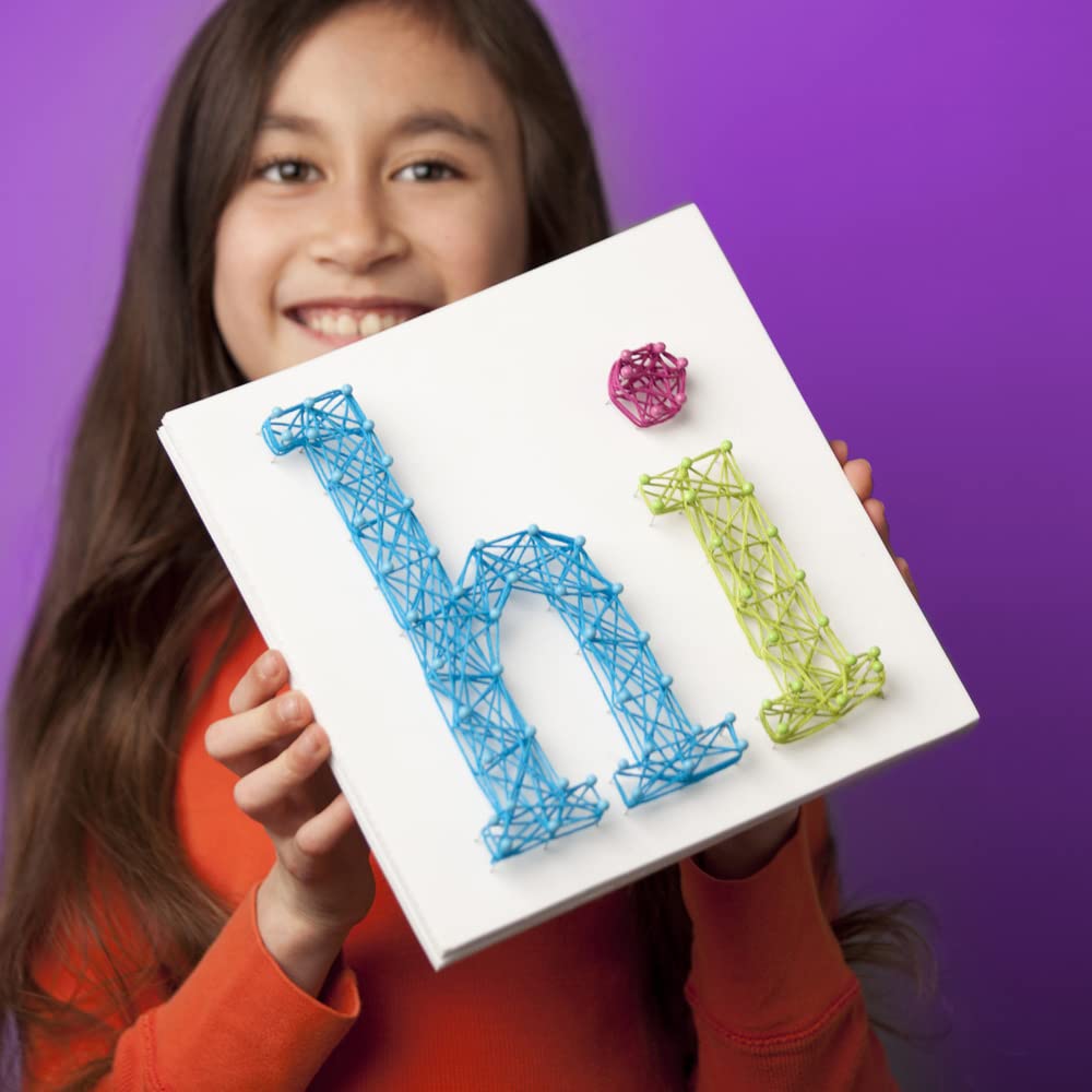 Craft-tastic - String Art - Craft Kit Makes 3 Large Canvases - Peace Sign Edition, Model Number: CTE40