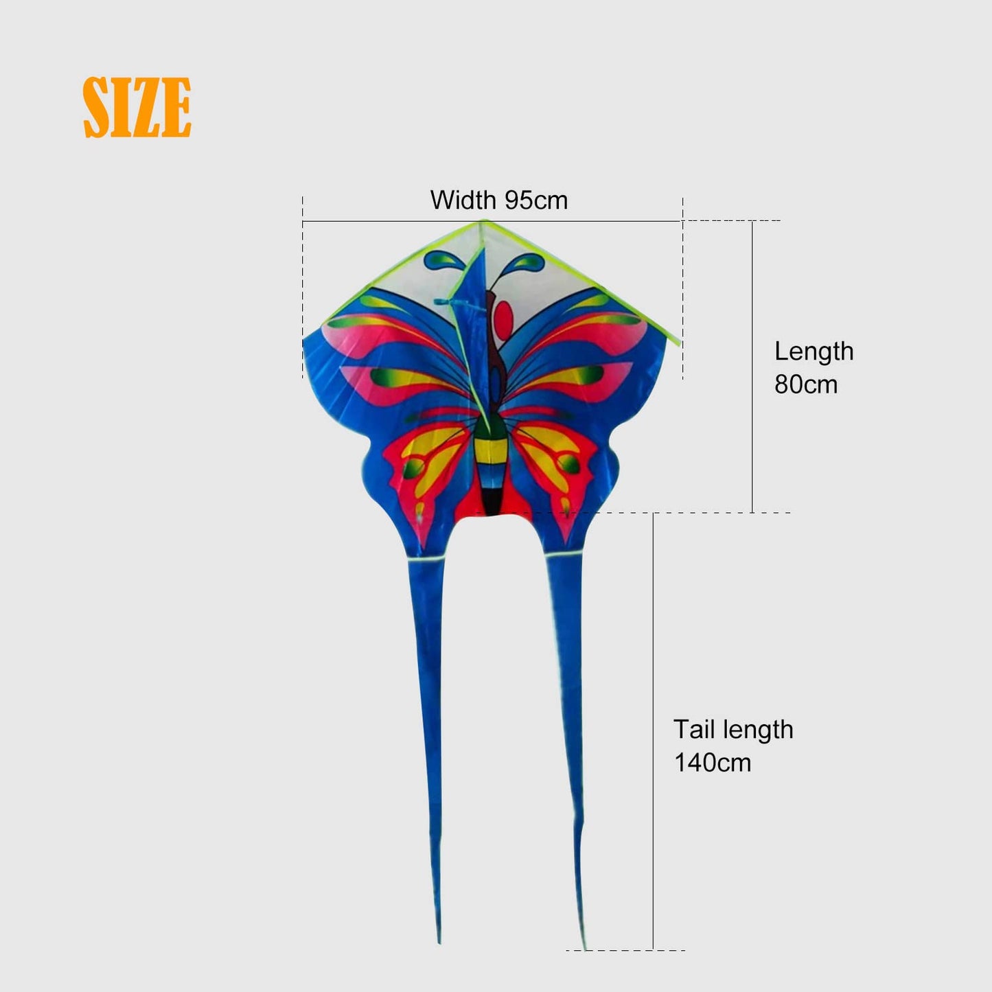 Dingbear 1pcs Simple Flying Kite, Butterfly Kite, Suitable for Children, Outdoor Games and Beach Park Activities