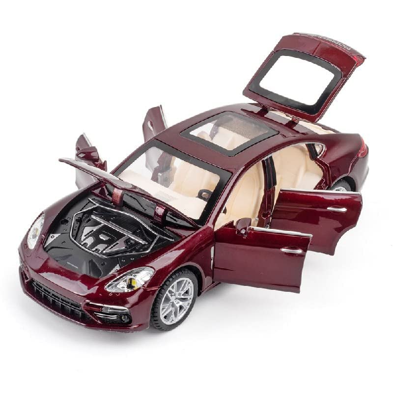 Adlon Car 4 Wheel Drive Metal Car Pull Back with Open Doors, Engine Cover, Tail with Front and Rear Light & Music Great Gift for