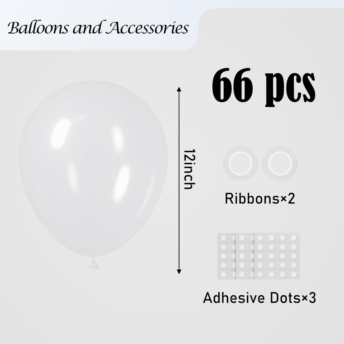 Voircoloria Clear Balloons, 66Pack 12Inch Transparent Latex Party Balloons For Birthday, Wedding, Graduation, Bridal Shower, Bab