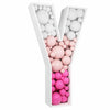 3Ft Tall Mosaic Balloon Frame Letters Big Marquee Light Up Letters Diy Kit For Birthday Party Wedding Backdrop Decor Letter Y Pr