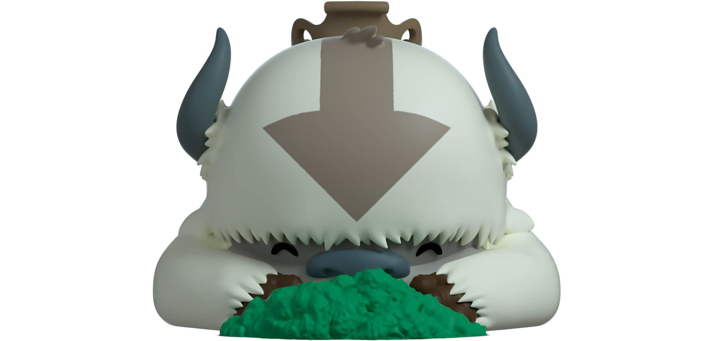 Youtooz Appa Hiding Flocked 2.3'' Inch Vinyl Figure, Collectible Avatar The Last Airbender Appa Hiding Vinyl With Custom Art Pac