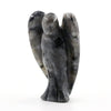 Ouubuuy Larvikite Crystal Angel Figurines Statues 4 pcs Natural Gemstone Carved Pocket Guardian Angel 1.5 inch for Healing Reiki