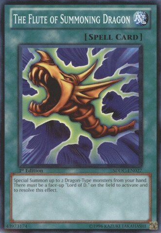 Yu-Gi-Oh! - The Flute Of Summoning Dragon (Sddc-En027) - Structure Deck: Dragons Collide - 1St Edition - Common