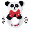 Baby Rattle In High-Contrast Black, White, Red - 5'' Tall - Baby Rattle With Cute Panda Face - Perfect Size For Small Hands - Te