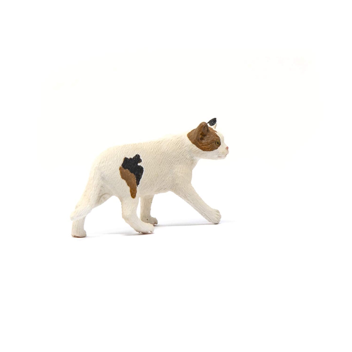 Schleich Farm World, Realistic Cat Animal Toys For Kids, American Shorthair Cat Toy, Brown And White, Ages 3+