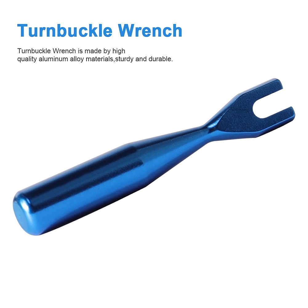WEUSHUJI Turnbuckle Wrench,Aluminum Alloy 3/4mm Universal Turnbuckle Wrench for 1/8 1/10 Traxxas Vehicles TR3/V2(Blue)