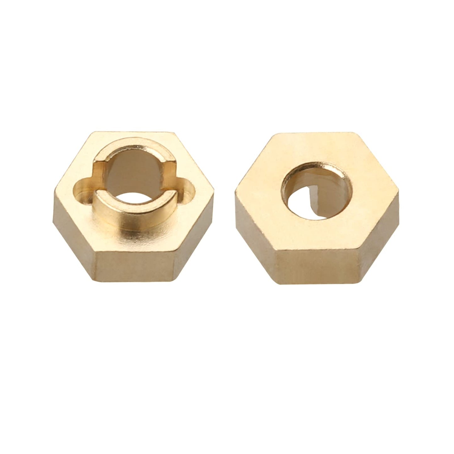 Brass Wheel Hex Hubs & Locknuts for Axial SCX24 1/24 RC Crawler Car Truck AXI90081 Upgrades Parts