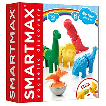 Smartmax My First Dinosaurs Stem Magnetic Discovery Building Set With Soft Animals For Ages 1-5