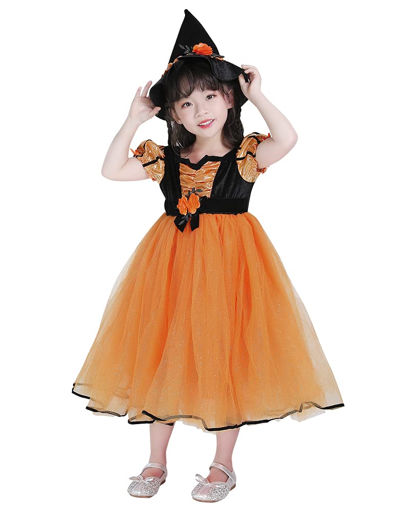 Seasons Children Orange Fancy Fairytale Witch Costume (2-4T)