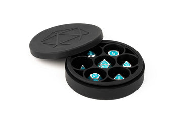 Metallic Dice games LIc923 Silicone Round Dice case - Black