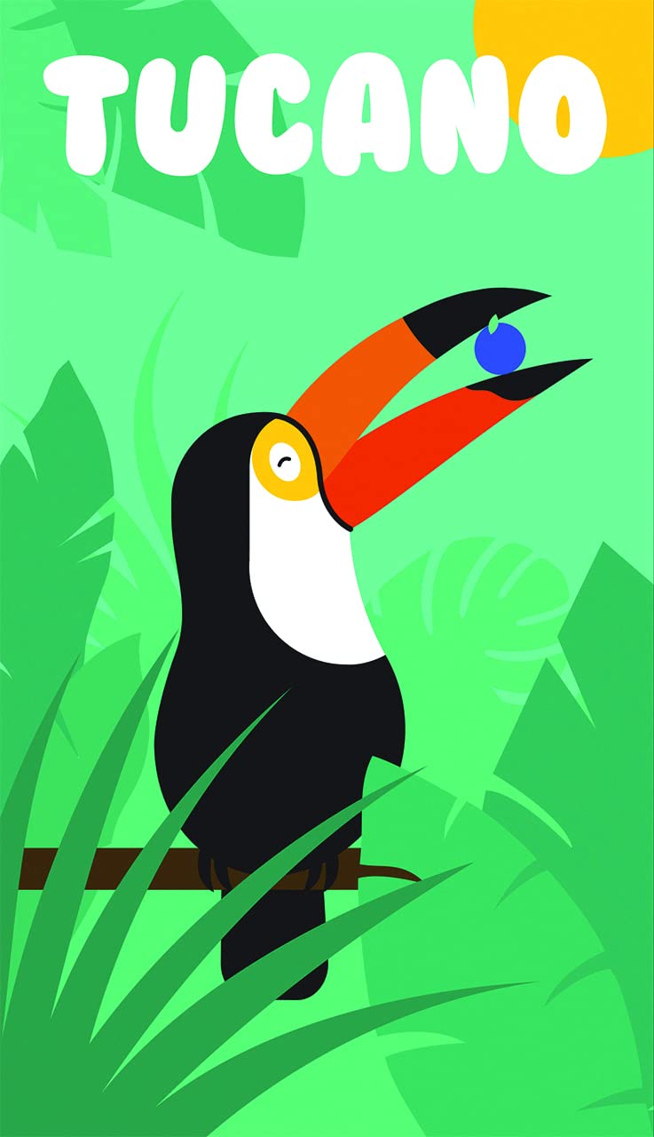 Tucano Card Game - A Tropical Strategy Adventure Of Juicy Fruits And Clever Tactics! Fun Family Game For Kids & Adults, Ages 6+, 2-4 Players, 15 Minute Playtime, Made By Helvetiq