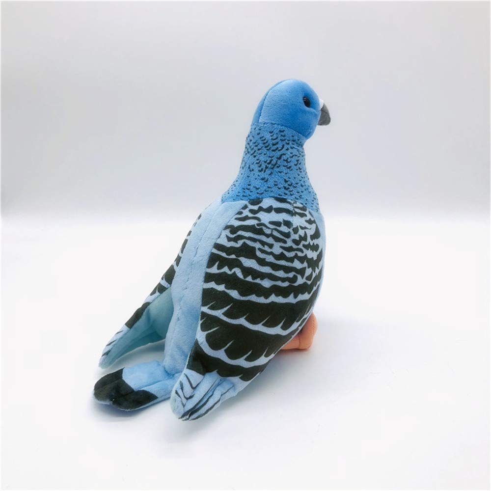 Simulation White Stuffed Animal Toy - 8 Inch Rock Pigeon, Cute Pigeon As Gift (Blue)