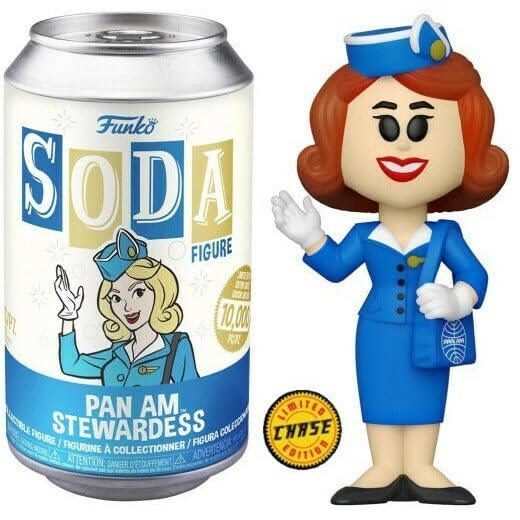 Funko Vinyl Soda, Pan Am, Stewardess, 1/6 Odds For Rare Chase Variant, Pan,Am, Collectable Vinyl Figure, Gift Idea, Official Merchandise, Toys For Kids & Adults, Ad Icons Fans