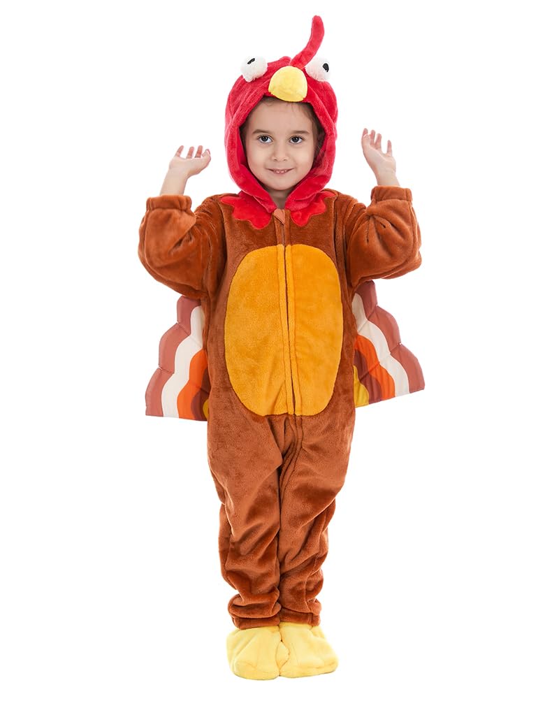 Hsctek Baby Turkey Costume, Infant Turkey Costume For Baby Boys Girls, Baby Thanksgiving Costume For Toddler Newborn 9-12Months