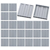 Clear Tranparent Flat Plates Bricks, 24 Pieces and Parts 1x6x5 Classic, Window Bulk Building Blocks Accessories (Transparent) (C