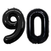 Goer Number 90 Balloons For 90Th Birthday Party Decorations,42 Inch Jumbo Foil Helium Balloons For 90Th Anniversary (Black)