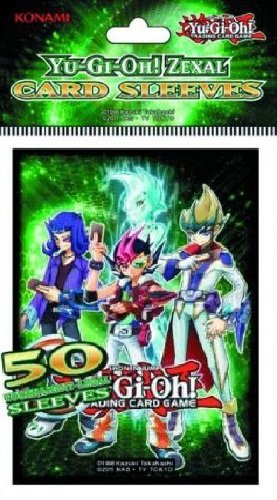 Konami YUGIOH ZEXAL Card Sleeves - 50 Count - PVC - Featuring Yuma, Astral, Reginald & Kite Characters