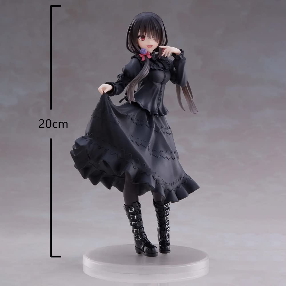 Lunk Tokisaki Kurumi Action Figure Black Dress Model Pvc Anime Statue Character Collections Model Ornaments 7.9 Inch