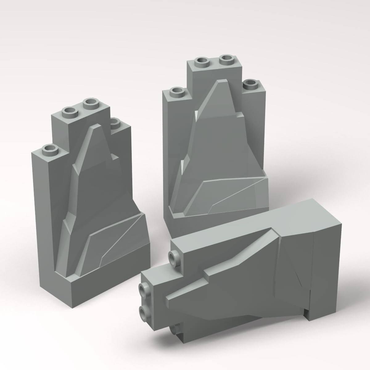 Classic Building Light Gray Rock Bulk,Rock Panel 2x4x6 30 Piece, Compatible with Lego Parts and Pieces:Panel 2x4x6 Light Gray (C