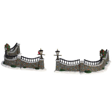 Lemax Village Collection Stone Wall Set of 6 #63576