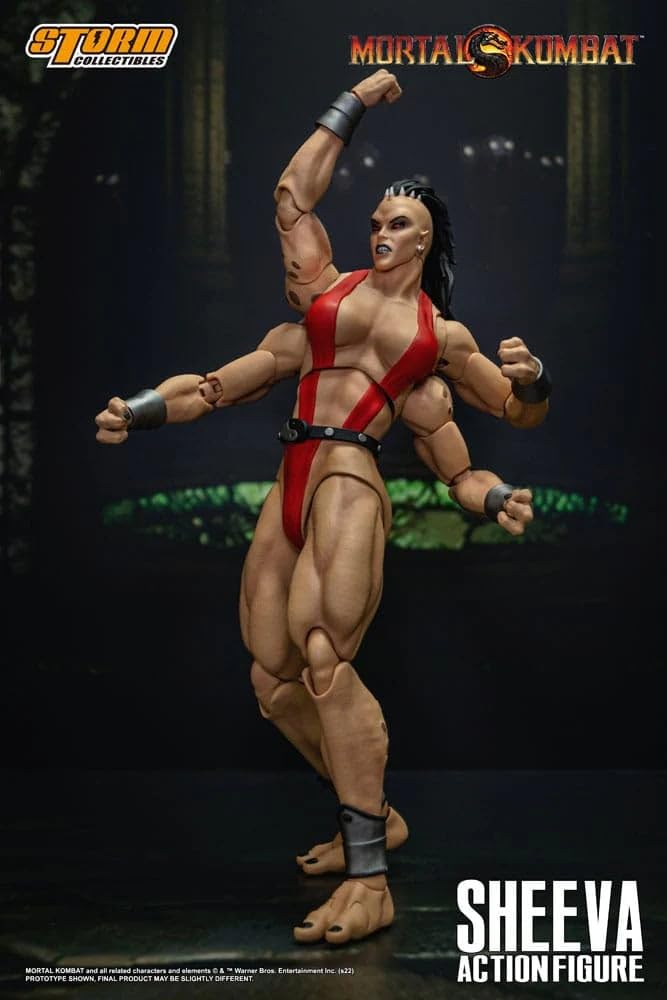 Storm Collectibles Mortal Kombat Sheeva Action Figure 1/12 Scale Red, Model STM87267, Plastic Material