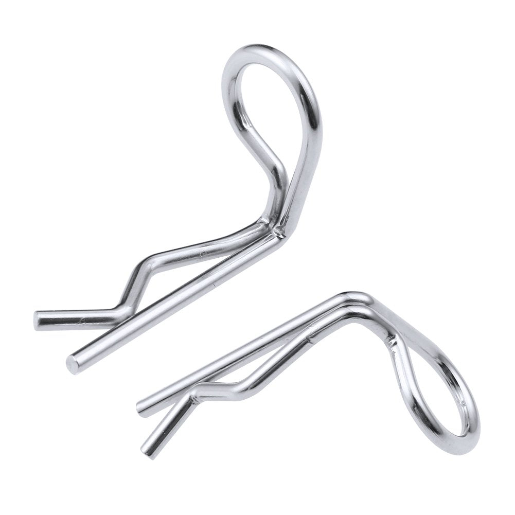 HobbyPark RC 90-Degree Angle Body Clips Bent Springy Pins for All 1/10 Scale Model Car Truck Crawler Truck (20-Pack)