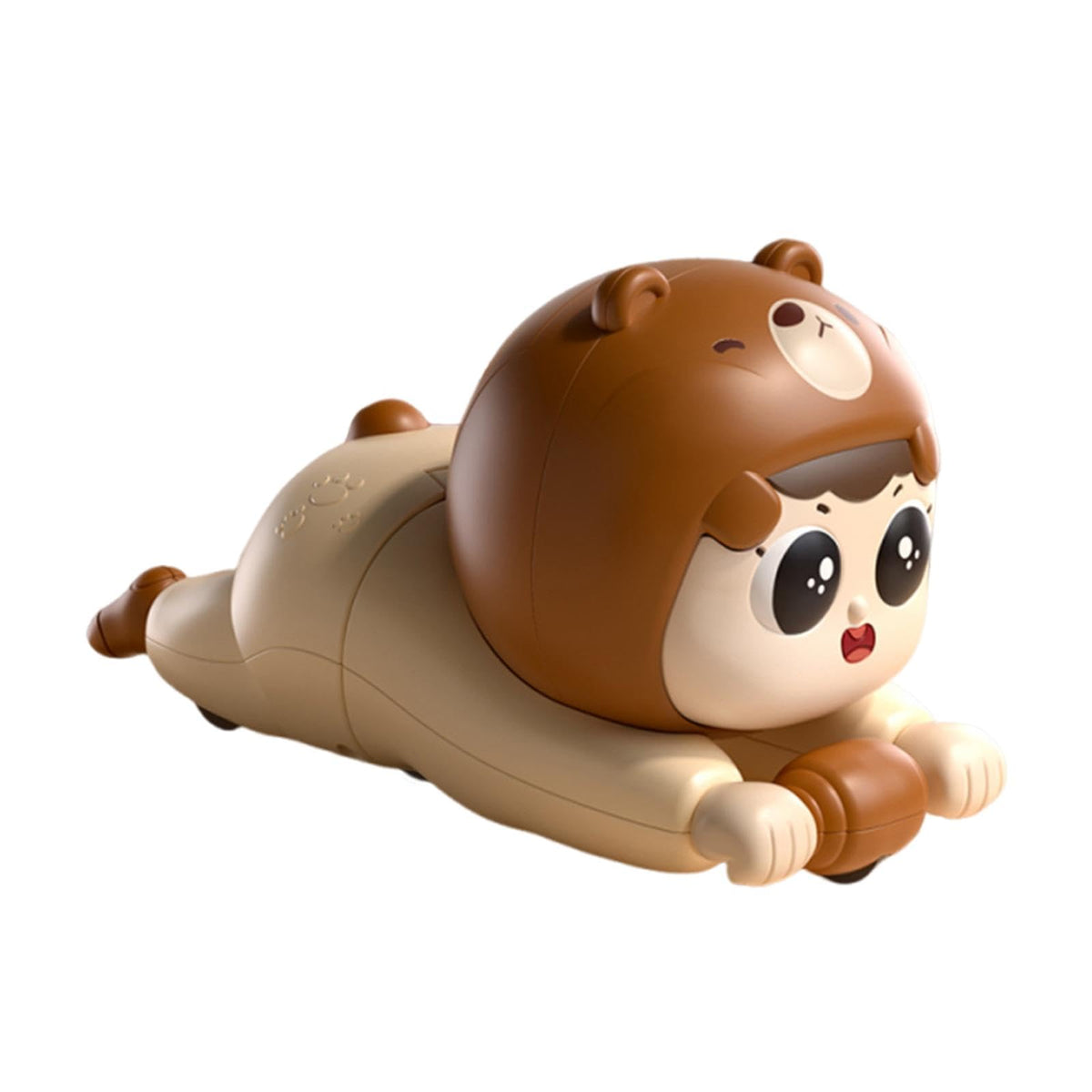 Atorse Crawling Baby Toy For Girls Boys Pretend Play Interactive Moving Sensory Toy Khaki Brown|Baby|Toys For Baby|Developmental