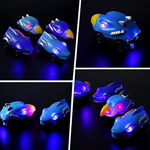 Tracks Cars Replacement only, Toy Cars for most Tracks Glow in the Dark, Racing Car Track Accessories with 3 Flashing LED Lights