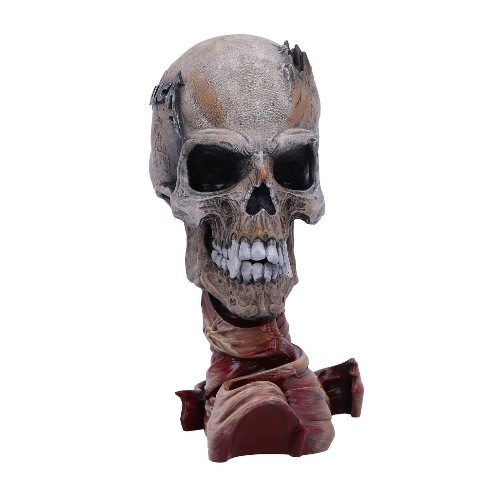 Nemesis Now Metallica Pushead Skull Statue, Metallica Collectible, Sad But True Inspired Skull, Heavy Metal Decor, Hand-Painted Resin, 23.5Cm