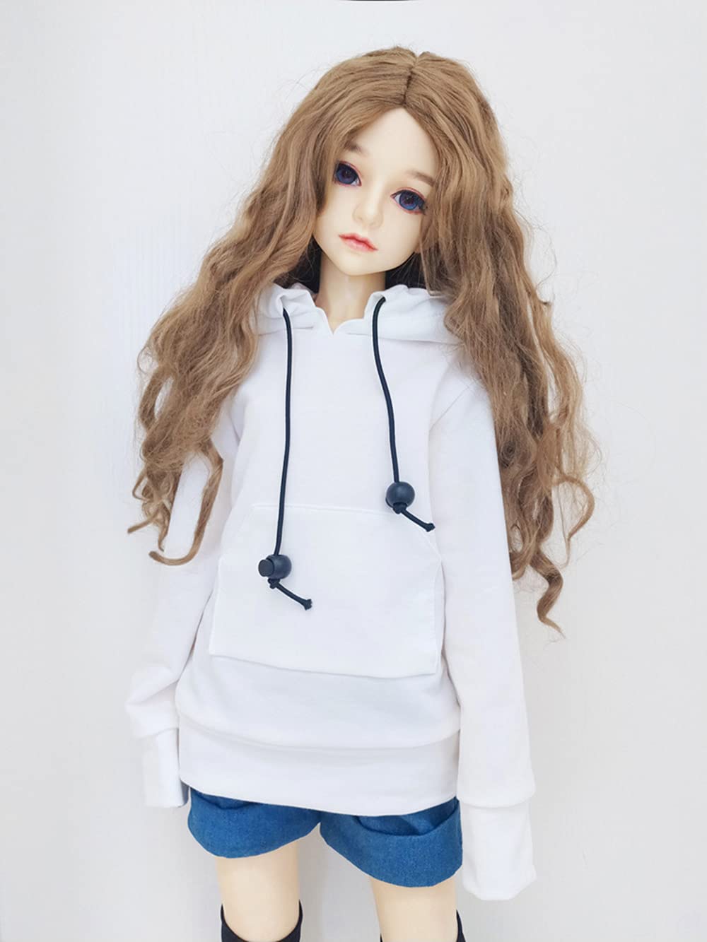 30Cm / 45Cm / 60Cm Doll Clothes 1/3 1/4 1/6 Bjd Doll Accessories Bjd Sd Diy Fashion Hoodie Toys Dolls Clothing (1/4,White)