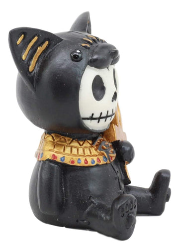Ebros Egyptian Furrybones Feline Cat Goddess Bastet Holding Ankh Figurine Small 2.75 Inch Tall Furry Bones Skeleton Decor Statue Gods And Goddesses Of Egypt