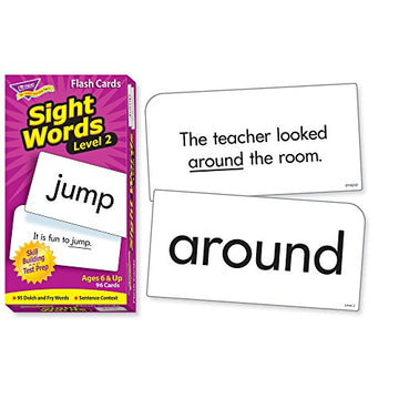 Trend Enterprises: Sight Words Level 2 Skill Drill Flash Cards, Dolch And Fry Words, Sentence Context, Great For Skill Building And Test Prep, 96 Cards Included, For Ages 6 And Up