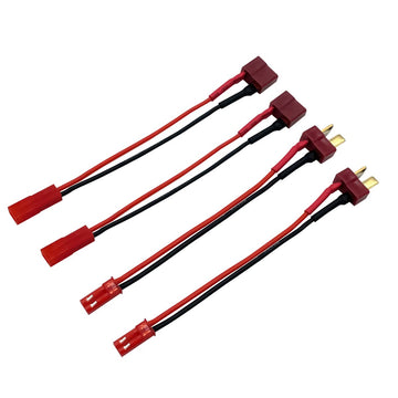 2Pairs T Plug to JST Connector Male Female with 20AWG 10cm Silicone Cable Wire Adapter for RC FPV ESC Speed Controller Lipo Batt